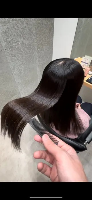 セミロング カラー 髪質改善ヘアケア 艶髪特化/上田のヘアスタイル