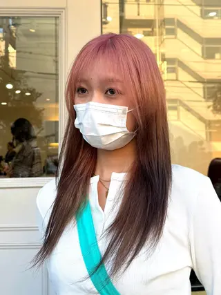 セミロング カラー Tidehair茨木 Riruのヘアスタイル