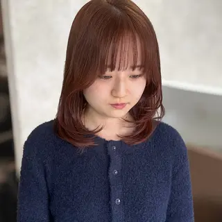 ミディアム カラー レイヤー/高橋 みく /池下/千種のヘアスタイル