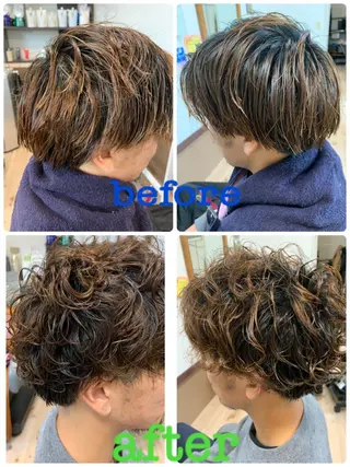 ショート パーマ 中本 愛理のヘアスタイル