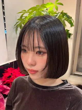 ミディアム ️ちば🩵JILLE 恵比寿 透明感カラーのヘアスタイル