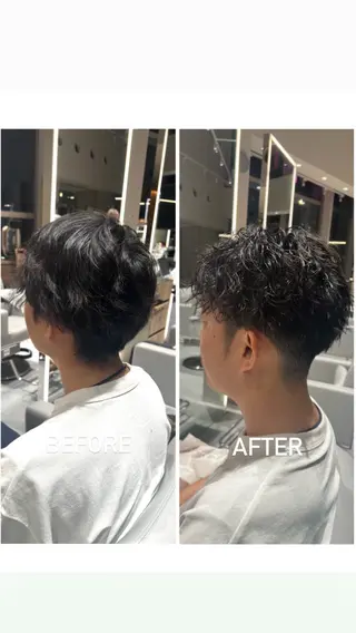 パーマ メンズ kako　ショート ボブのヘアスタイル