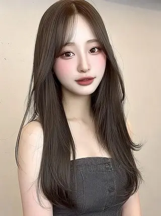 ロング カラー 🫧ナオ🫧 /韓国 ヘア/ マンツーマンのヘアスタイル