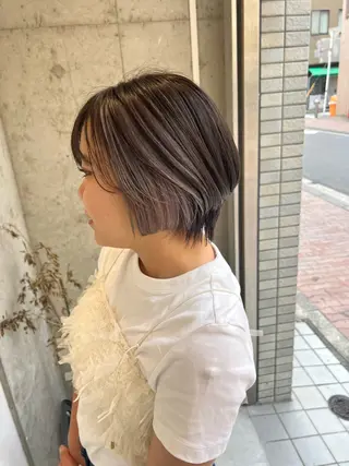 ショート カラー 🌝ぷる艶ハイトーン 柔らかヘア🍅まあやのヘアスタイル