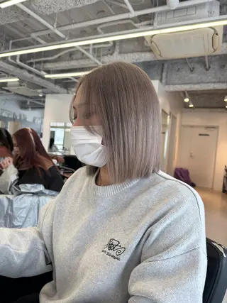ショート カラー 店長 MANAMI /ブリーチ/骨格ボブのヘアスタイル