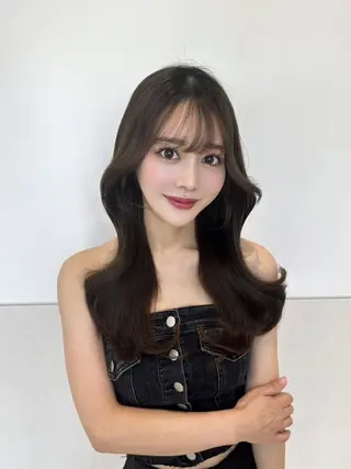 ロング カラー ヘアアレンジ 🩷韓国ヘア/ヨシン モリ🩷Maikaのヘアスタイル