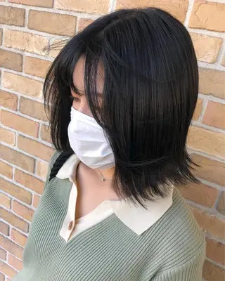 ミディアム カラー パーマ ヘアアレンジ ❣️倉敷❣️美髪 カラー能登一成のヘアスタイル