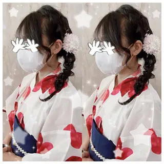 ミディアム カラー ヘアアレンジ セキグチ💞 lilaのマツエク・マツパデザイン