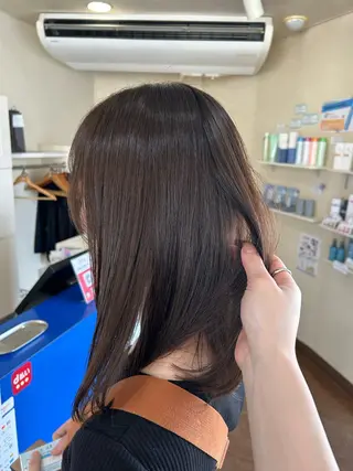 セミロング カラー 武井 哉子のヘアスタイル