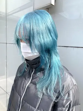 セミロング 🍀ケアブリーチ カラー🍀坂井のヘアスタイル