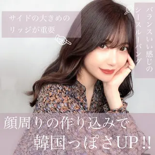 セミロング カラー 韓国美髪矯正✂️ 佐藤ヒロのヘアスタイル