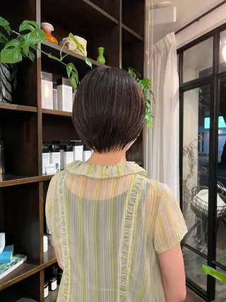 ショート デジタルパーマ 加藤園のヘアスタイル