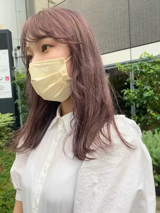 ロング デザインカラー/ボブ ブリーチカラー/ユリのヘアスタイル