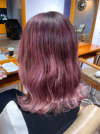 セミロング カラー 岩谷/ブリーチ 🪽透明感カラーのヘアスタイル