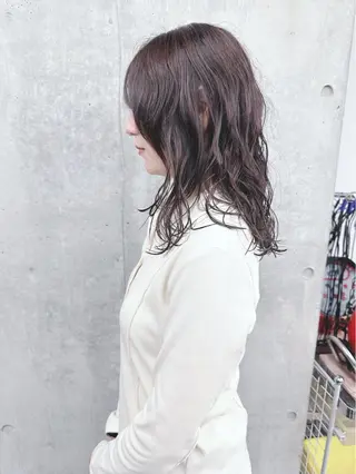 セミロング パーマ ボブ/ゆるふわ ボブパーマ/とういのヘアスタイル