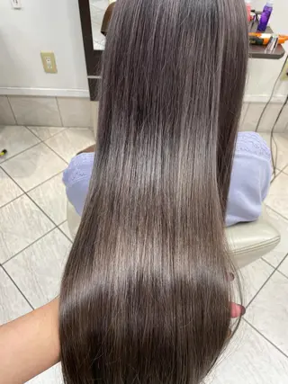 ロング カラー コレットヘアー 田中アヤノのヘアスタイル