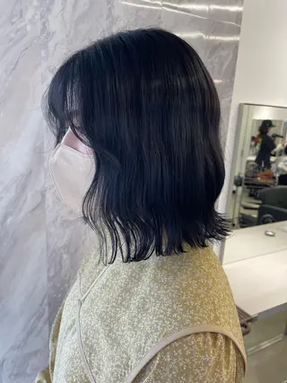 ミディアム カラー 店長 MANAMI /ブリーチ/骨格ボブのヘアスタイル