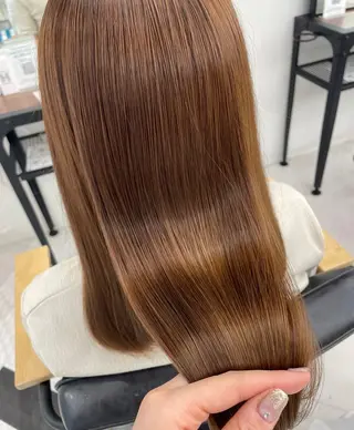 ミディアム カラー パーマ ヘアアレンジ メンズ キッズ ネイル マツエク・マツパ アイブロウ mona/ ストレートスタイル✨のヘアスタイル