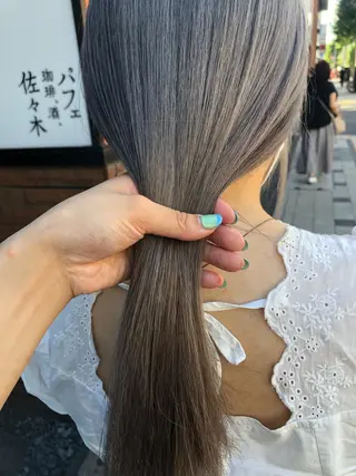 ロング カラー 周りと差のつくハイト ーン🥣AZUKIのヘアスタイル