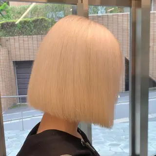 ミディアム カラー れい🫧 ハイトーン特化のヘアスタイル