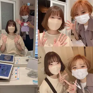 ショート カラー メンズ キッズ ✂︎ショート、ボブ、 レイヤー🩵YUMIのヘアスタイル