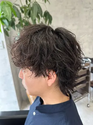 ショート パーマ メンズ ユウ🪄 パーマ指名No1のヘアスタイル