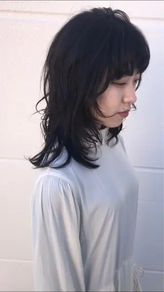 ミディアム カラー ヘアアレンジ クドウレイ fifth渋谷のヘアスタイル