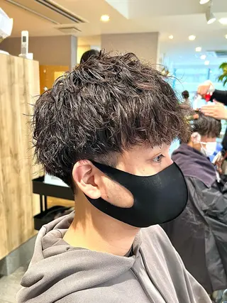 ショート パーマ ヘアアレンジ メンズ メンズパーマ職人 加藤 弘貴のヘアスタイル