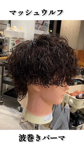 ショート カラー パーマ ヘアアレンジ メンズ TAIGA /メンズ美容師のヘアスタイル