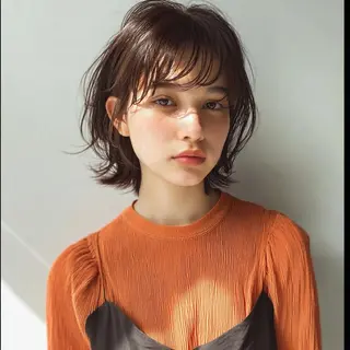カラー 女性カット🎨カラー 🌀パーマ宮部楓奈のヘアスタイル