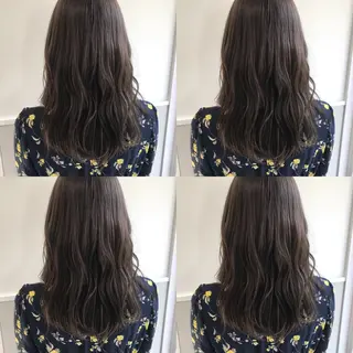 ミディアム カラー 小栗 麻衣のヘアスタイル