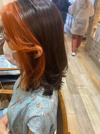 ミディアム カラー 宮内 真乃のヘアスタイル