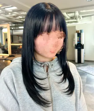 ロング カラー レイヤー/ハイトーン 艶感/ririkaのヘアスタイル