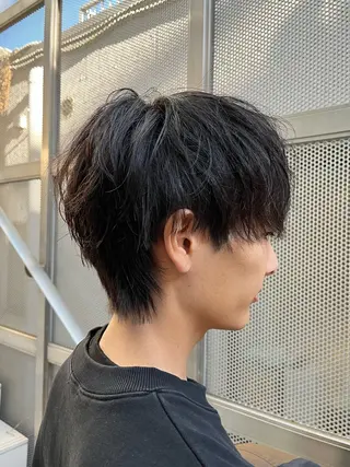 ショート ブリーチカラー🌈 ウルフカット🐺のヘアスタイル