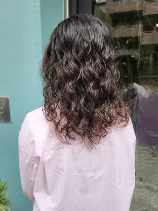 ロング パーマ ハヤシ マユ ✂ 府中美容室のヘアスタイル