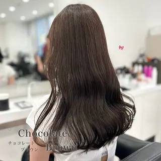 ロング カラー 韓国風艶髪🎀 暖色カラー🤍のヘアスタイル