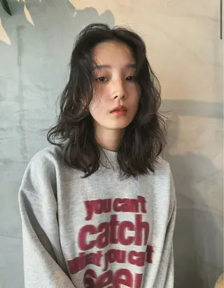セミロング カラー momo kgのヘアスタイル