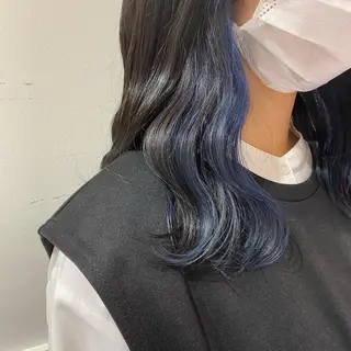 セミロング カラー ヘアアレンジ 吉水 彩乃 /ボブ/艶感カラーのヘアスタイル