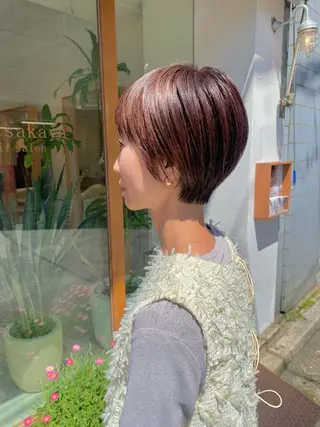 ショート カラー 安永 涼のヘアスタイル