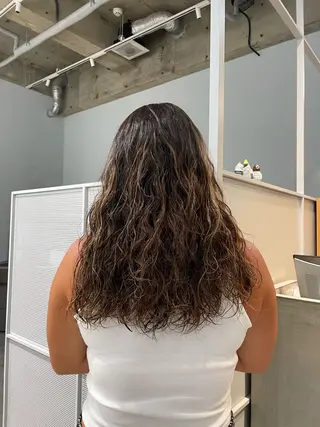 パーマ いまかわ ゆなのヘアスタイル