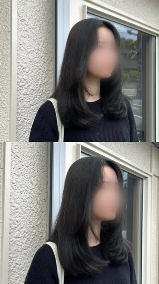ミディアム 🩷レイヤーカット 🩷切りっぱなしボブのヘアスタイル