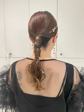 セミロング ヘアアレンジ loely 💞miyuのヘアスタイル