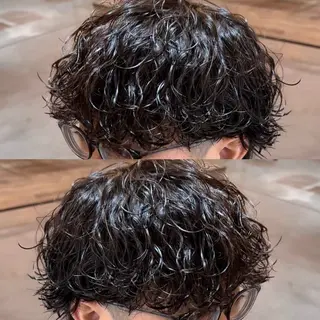 ミディアム パーマ センターパート職人 店長/TSUBASAのヘアスタイル