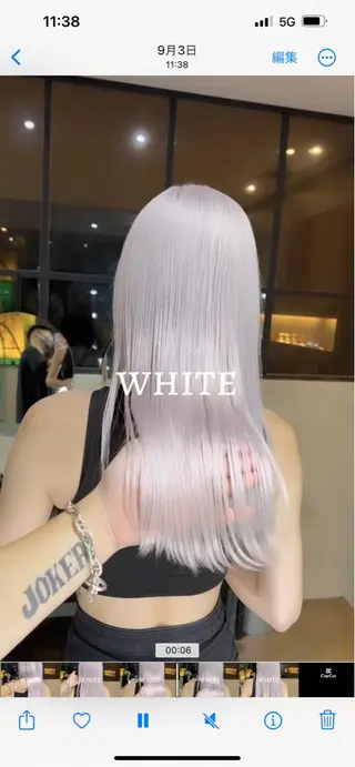 ロング カラー 艶ハイトーンブリーチ 🌈小林侑雅のヘアスタイル