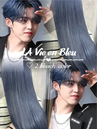 ロング カラー ヘアアレンジ 韓国レイヤーカット/ 儚げカラーチナツのヘアスタイル