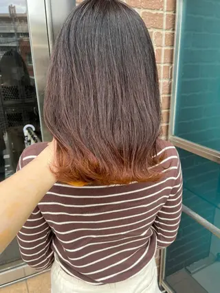 セミロング カラー パーマ ヘアアレンジ メンズ キッズ ネイル マツエク・マツパ アイブロウ 久木原 ゆりのヘアスタイル