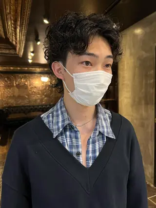 ショート パーマ メンズ haco＋所属・圧倒的デザイン力 店長🎨RENAのヘアスタイル