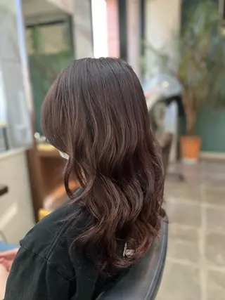 セミロング カラー 長内 大明のヘアスタイル