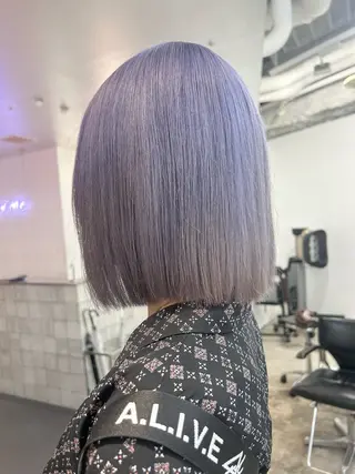 セミロング カラー 🤍垢抜け♡透明感 カラーmoeka🤍のヘアスタイル