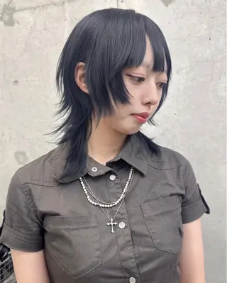 ミディアム カラー Amelie yunのヘアスタイル